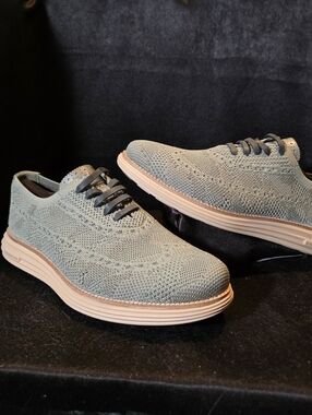 Cole Haan Sage Knit Wingtip Oxfords Contrast Cream Sole 11w
